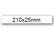 wereinaristea EtichetteAutoadesive, COPRENTE, 210x25(25x210mm) Carta BIANCO, adesivo Permanente, angoli a spigolo, per ink-jet, laser e fotocopiatrici, su foglio A4 (210x297mm) bra3149