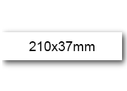 wereinaristea EtichetteAutoadesive, COPRENTE, 210x37(37x210mm) Carta BIANCO, adesivo Permanente, angoli a spigolo, per ink-jet, laser e fotocopiatrici, su foglio A4 (210x297mm).