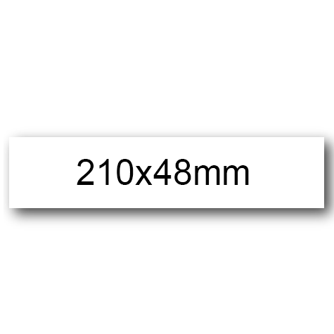 wereinaristea EtichetteAutoadesive, COPRENTE, 210x48(48x210mm) Carta BIANCO, adesivo Permanente, angoli a spigolo, per ink-jet, laser e fotocopiatrici, su foglio A4 (210x297mm).