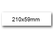 wereinaristea EtichetteAutoadesive, COPRENTE, 210x59,4(59,4x210mm) Carta BIANCO, adesivo Permanente, angoli a spigolo, per ink-jet, laser e fotocopiatrici, su foglio A4 (210x297mm).