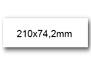 wereinaristea EtichetteAutoadesive, 210x74,25(74,25x210mm) Carta BIANCO, adesivo Permanente, angoli a spigolo, per ink-jet, laser e fotocopiatrici, su foglio A4 (210x297mm), bra3158 bra3159