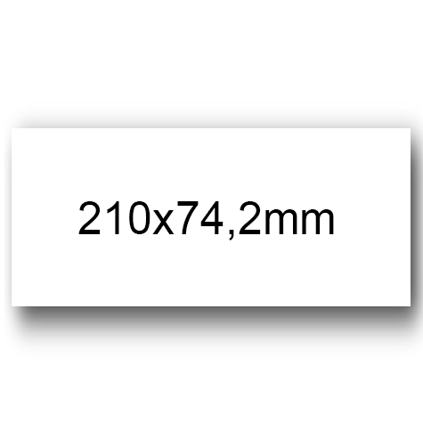 wereinaristea EtichetteAutoadesive, 210x74,25(74,25x210mm) Carta BIANCO, adesivo Permanente, angoli a spigolo, per ink-jet, laser e fotocopiatrici, su foglio A4 (210x297mm), bra3158.