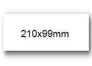 wereinaristea EtichetteAutoadesive, COPRENTE, 210x99(99x210mm) Carta BIANCO, adesivo Permanente, angoli a spigolo, per ink-jet, laser e fotocopiatrici, su foglio A4 (210x297mm).
