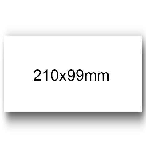wereinaristea EtichetteAutoadesive, COPRENTE, 210x99(99x210mm) Carta BIANCO, adesivo Permanente, angoli a spigolo, per ink-jet, laser e fotocopiatrici, su foglio A4 (210x297mm).