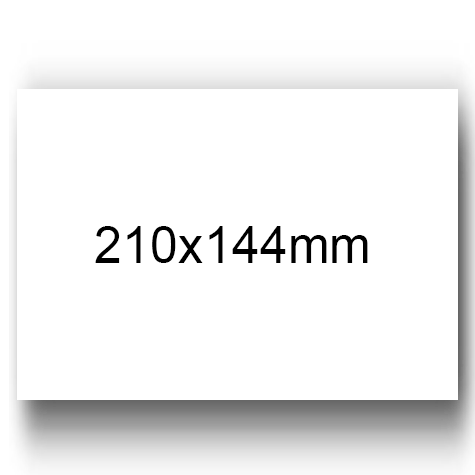 wereinaristea EtichetteAutoadesive, COPRENTE, 210x144(144x210mm) Carta BIANCO, adesivo Permanente, angoli a spigolo, per ink-jet, laser e fotocopiatrici, su foglio A4 (210x297mm).