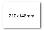 wereinaristea EtichetteAutoadesive, COPRENTE riciclata, 210x148 BIANCO, (148x210mm), adesivo PERMANENTE, angoli a spigolo, per ink-jet, laser e fotocopiatrici, su foglio A4 (210x297mm).