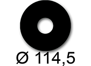 wereinaristea EtichetteAutoadesive rotonde, diametro 114,5mm, foro 41mm NERO, adesivo Permanente, per ink-jet, laser e fotocopiatrici, su foglio A4 (210x297mm).