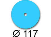 wereinaristea EtichetteAutoadesive rotonde, diametro 117mm, foro 17mm AZZURRO, adesivo Permanente, per ink-jet, laser e fotocopiatrici, su foglio A4 (210x297mm) bra3170AZ