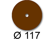 wereinaristea EtichetteAutoadesive rotonde, diametro 117mm, foro 17mm MARRONE, adesivo Permanente, per ink-jet, laser e fotocopiatrici, su foglio A4 (210x297mm) bra3170MA