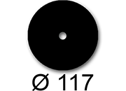 wereinaristea EtichetteAutoadesive rotonde, diametro 117mm, foro 17mm NERO, adesivo Permanente, per ink-jet, laser e fotocopiatrici, su foglio A4 (210x297mm) bra3170NE