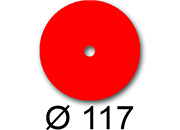 wereinaristea EtichetteAutoadesive rotonde, diametro 117mm, foro 17mm bra3170RO.
