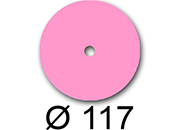 wereinaristea EtichetteAutoadesive rotonde, diametro 117mm, foro 17mm ROSA, adesivo Permanente, per ink-jet, laser e fotocopiatrici, su foglio A4 (210x297mm) bra3170RS