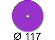 wereinaristea EtichetteAutoadesive rotonde, diametro 117mm, foro 17mm VIOLA, adesivo Permanente, per ink-jet, laser e fotocopiatrici, su foglio A4 (210x297mm) bra3170VI