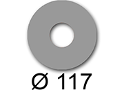 wereinaristea EtichetteAutoadesive rotonde, diametro 117mm, foro 41mm GRIGIO, adesivo Permanente, per ink-jet, laser e fotocopiatrici, su foglio A5 (148x210mm) BRA3171GR