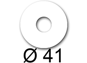 wereinaristea EtichetteAutoadesive rotonde, diametro 41mm, foro 17mm BIANCO, adesivo Permanente, per ink-jet, laser e fotocopiatrici, su foglio A4 (210x297mm) bra3173