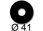 wereinaristea EtichetteAutoadesive rotonde, diametro 41mm, foro 17mm NERO, adesivo Permanente, per ink-jet, laser e fotocopiatrici, su foglio A4 (210x297mm) bra3173NE