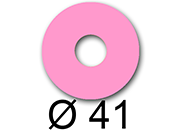 wereinaristea EtichetteAutoadesive rotonde, diametro 41mm, foro 17mm ROSA, adesivo Permanente, per ink-jet, laser e fotocopiatrici, su foglio A4 (210x297mm) bra3173RS