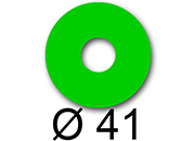 wereinaristea EtichetteAutoadesive rotonde, diametro 41mm, foro 17mm VERDE, adesivo Permanente, per ink-jet, laser e fotocopiatrici, su foglio A4 (210x297mm) bra3173VE