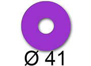 wereinaristea EtichetteAutoadesive rotonde, diametro 41mm, foro 17mm VIOLA, adesivo Permanente, per ink-jet, laser e fotocopiatrici, su foglio A4 (210x297mm) bra3173VI