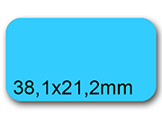 wereinaristea EtichetteAutoadesive, 38,1x21,2(21,2x38,1mm) CartaAZZURRA bra3174AZ.