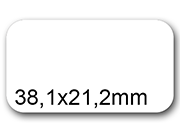 wereinaristea EtichetteAutoadesive INKJET  38,1x21,2mm(21,2x38,1) PoliestereTRASPARENTE Lucido (21,2x38,1mm) TRASPARENTElucido, adesivo PERMANENTE, angoli arrotondati, per ink-jet, su foglio A4 (210x297mm).