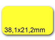 wereinaristea EtichetteAutoadesive, 38,1x21,2(21,2x38,1mm) CartaGIALLA bra3174GI.