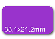wereinaristea EtichetteAutoadesive, 38,1x21,2(21,2x38,1mm) CartaVIOLA BRA3174vi.