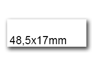 wereinaristea EtichetteAutoadesive, 48,5x17(17x48,5mm) Carta BIANCO, adesivo Permanente, angoli a spigolo, per ink-jet, laser e fotocopiatrici, su foglio A4 (210x297mm) bra3177