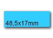 wereinaristea EtichetteAutoadesive, 48,5x17(17x48,5mm) Carta AZZURRO, adesivo Permanente, angoli a spigolo, per ink-jet, laser e fotocopiatrici, su foglio A4 (210x297mm).