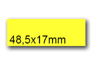 wereinaristea EtichetteAutoadesive, 48,5x17(17x48,5mm) Carta GIALLO, adesivo Permanente, angoli a spigolo, per ink-jet, laser e fotocopiatrici, su foglio A4 (210x297mm) bra3177GI