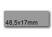 wereinaristea EtichetteAutoadesive, 48,5x17(17x48,5mm) Carta GRIGIO, adesivo Permanente, angoli a spigolo, per ink-jet, laser e fotocopiatrici, su foglio A4 (210x297mm).