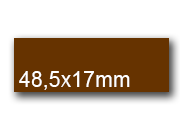 wereinaristea EtichetteAutoadesive, 48,5x17(17x48,5mm) Carta MARRONE, adesivo Permanente, angoli a spigolo, per ink-jet, laser e fotocopiatrici, su foglio A4 (210x297mm) bra3177ma