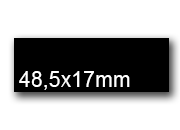 wereinaristea EtichetteAutoadesive, 48,5x17(17x48,5mm) Carta NERO, adesivo Permanente, angoli a spigolo, per ink-jet, laser e fotocopiatrici, su foglio A4 (210x297mm) bra3177ne
