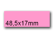 wereinaristea EtichetteAutoadesive, 48,5x17(17x48,5mm) Carta ROSA, adesivo Permanente, angoli a spigolo, per ink-jet, laser e fotocopiatrici, su foglio A4 (210x297mm) bra3177rs