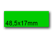 wereinaristea EtichetteAutoadesive, 48,5x17(17x48,5mm) Carta VERDE, adesivo Permanente, angoli a spigolo, per ink-jet, laser e fotocopiatrici, su foglio A4 (210x297mm) bra3177VE