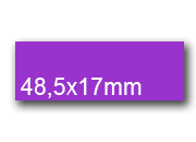 wereinaristea EtichetteAutoadesive, 48,5x17(17x48,5mm) Carta VIOLA, adesivo Permanente, angoli a spigolo, per ink-jet, laser e fotocopiatrici, su foglio A4 (210x297mm).