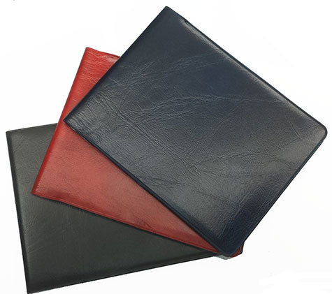 gbc Rubrica tascabile 8x11cm, ROSSO in ecopelle ROSSO, 56 facciate, formato album.