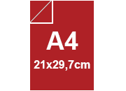 carta Cartoncino Burano FUOCO, A4, 200gr Rosso Fuoco 79, formato A4 (21x29,7cm), 200grammi x mq BRA3348