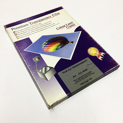 gbc Lucidi proiezione 3380 Laser BANDA LATO LUNGO Formato A4. Spessore 100 micron, Per copiatrici Canon CLC 700-800.