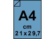 carta Poliestere opaco autoadesivo AZZURRO, formato A4 (21x29,7cm), spessore 0,05 mm, fotocopiabile, per copiatrici e stampanti laser. Supporto siliconato in carta. Grammatura totale (poliestere+supporto siliconato) 210 gr/mq.