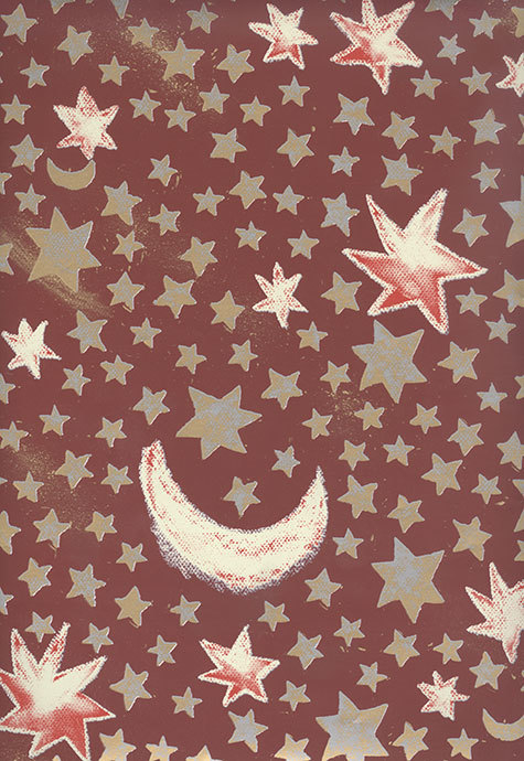 carta Carta Regalo Bord�LunaStelline, A4, 65gr Carta patinata da 65gr-mq. Formato: 100x70cm.