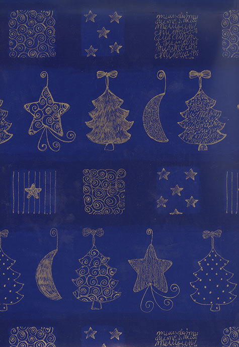 carta Carta Regalo BluAlberiStelle, A4, 65gr Carta patinata da 65gr-mq. Formato: 100x70cm.