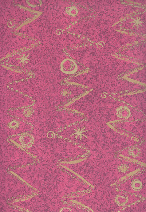 carta Carta Regalo viola con spirali oro, A4, 65gr Carta patinata da 65gr-mq. Formato: 100x70cm.