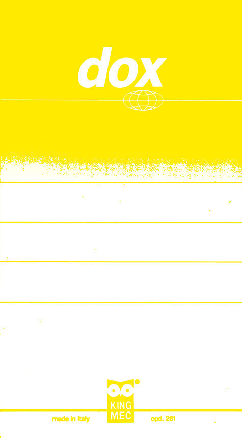 acco Etichetta di ricambio per dorso Dox GIALLO, 92x164 mm, per dox dorso 8 cm.