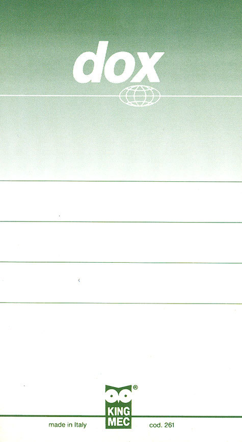 acco Etichetta di ricambio per dorso Dox VERDE, 92x164 mm, per dox dorso 8 cm.