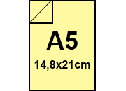 carta CartoncinoPLASTIFICATO RismaLuceFavini, a5, 230gr, GIALLOchiaro Formato a5 (14,8x21cm), 230grammi x mq, (200cartoncino+30plastificazione) bra404a5