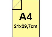 carta CartoncinoPLASTIFICATO RismaLuceFavini, a4, 230gr, GIALLOchiaro Formato A4 (21x29,7cm), 230grammi x mq, (200cartoncino+30plastificazione) bra404