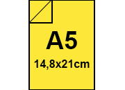 carta CartoncinoPLASTIFICATO RismaLuceFavini, a5, 230gr, GIALLO Formato a5 (14,8x21cm), 230grammi x mq, (200cartoncino+30plastificazione).