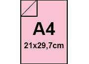 carta CartoncinoPLASTIFICATO RismaLuceFavini, a4, 230gr, Rosa10 Formato A4 (21x29,7cm), 230grammi x mq, (200cartoncino+30plastificazione) bra409