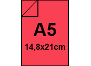 carta CartoncinoPLASTIFICATO RismaLuceFavini, a5, 230gr, ROSSOchiaro Formato a5 (14,8x21cm), 230grammi x mq, (200cartoncino+30plastificazione) bra410a5